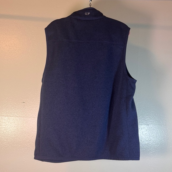 Vineyard Vines Men’s Harbor Fleece Vest - Nautical Navy - Size Medium - Picture 4 of 5